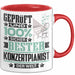 Konzertpianist Geschenk Lustiger Spruch für Konzertpianist Geschenkidee Bester Konzertpianist Der Welt Rot Trendation