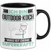 Outdoor-Koch Tasse Geschenk für Outdoor-Koch Geburtstag Lustiger Spruch Kaffee-Becher Was Ist Deine Superkraft Schwarz Trendation