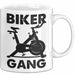 Biker Gang Tasse Geschenk Cardio Zuhause Fitness-Bike Geschenkidee Becher Weiß Trendation