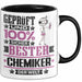 Chemiker Geschenk Lustiger Spruch für Chemiker Geschenkidee Bester Chemiker Der Welt Schwarz Trendation