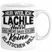 Sarkastischer Spruch Tasse Geschenk für Frauen Nur Weil Ich Lächle Heißt Das Nicht Dass Ich Dir Keine Klatschen Will Kaffee-Becher Weiß Trendation