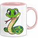 Reptil Schlange Tier Tasse Geschenk Lustige Geschenkidee Spruch Rosa Trendation