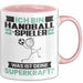 Handballspieler Tasse Geschenk für Handballspieler Geburtstag Lustiger Spruch Kaffee-Becher Was Ist Deine Superkraft Rosa Trendation