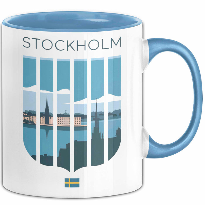 Schweden Skandinavien Schwedisch Tasse Geschenk Lustige Geschenkidee Spruch Blau Trendation