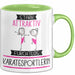 Karatesportlerin Tasse Geschenk Becher Stark Attraktiv Furchtlos Karatesportlerin Lustige Geschenkidee Grün Trendation