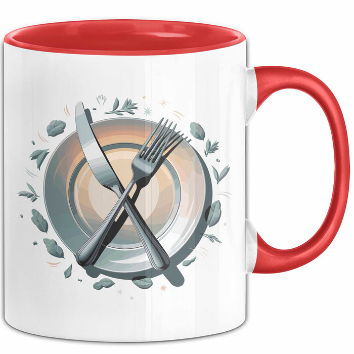 Feinschmecker Tasse Geschenkidee für Geschmacksliebhaber Rot Trendation