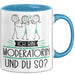 Moderatorin Tasse Geschenk Ich Bin Moderatorin Und Du So Geschenkidee Lustiger Spruch Becher Blau Trendation
