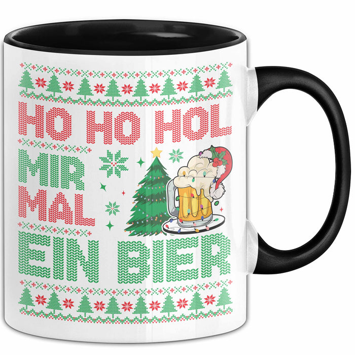 Ho Ho Hol Mir Mal Ein Bier Tasse Geschenk Ugly Tasse Geschenkidee Weihnachten Kaffee-Becher Trendation