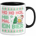 Ho Ho Hol Mir Mal Ein Bier Tasse Geschenk Ugly Tasse Geschenkidee Weihnachten Kaffee-Becher Trendation