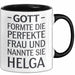 Helga Tasse Geschenk Gott Formte Die Perfekte Frau Helga Geschenkidee Schwarz Trendation