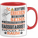 Bassgitarrist Geschenk Tasse Lustiger Spruch Erheben Sie Sich Der Bassgitarrist Betritt den Raum Rot Trendation