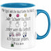 Ich Hasse Jeden Tasse Geschenk Beste Freundin Humor Arbeitskollegin Büro-Tasse Sarkasmus Ironie Geschenkidee Mir Egal Welche Hautfarbe Du Hast Kaffee-Becher Blau Trendation