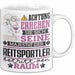 Reitsportler Geschenk Tasse Lustiger Spruch Erheben Sie Sich Der Reitsportler Betritt den Raum Weiß Trendation
