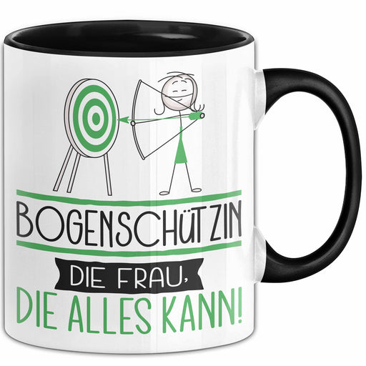 Bogenschützin Geschenk Tasse Becher Die Frau Die Allen Kann Geschenkidee für eine Bogenschützin Lustig Trendation