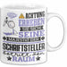 Schriftsteller Geschenk Tasse Lustiger Spruch Erheben Sie Sich Der Schriftsteller Betritt den Raum Weiß Trendation