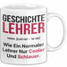 Geschichtslehrer Unterricht Tasse Geschenk Lustige Geschenkidee Spruch Geschichte Lehrer Weiß Trendation