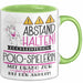 Polo-Spielerin Tasse Geschenk Lustig Abstand Halten Hochleistungs-Polo-Spielerin Mit Drang Zur Perfektion Bei Der Arbeit Grün Trendation