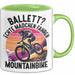 Mountainbikerin Tasse Geschenk Frauen Ballett Echte Mädchen Fahren Mountainbike Mtb Grün Trendation