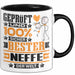 Neffe Geschenk Lustiger Spruch für Neffe Geschenkidee Bester Neffe Der Welt Schwarz Trendation