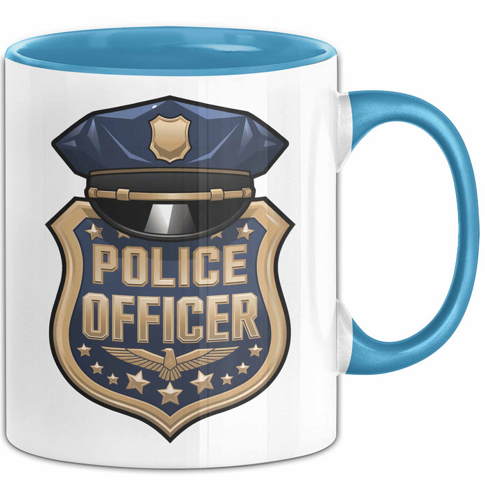Polizist Tasse Geschenkidee für Strafverfolgung Blau Trendation