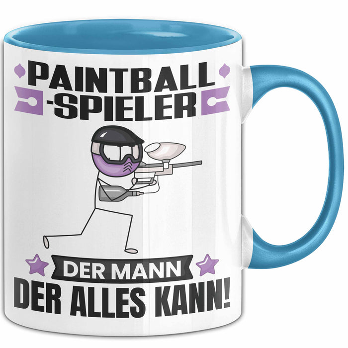 Paintballspieler Tasse Geschenk für Paintballspieler Der Mann Der Alles Kann Geschenkidee zum Geburtstag Blau Trendation
