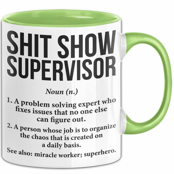 Chef Tasse Geschenk Shit Show Supervisor Geschenkidee Lustig Beruf