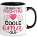 Coole Oma Tasse Geschenk Muttertag Lustiger Spruch Richtig Cool Schwarz Trendation