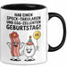 Geburtstagsfeier Tasse Geschenk Lustige Geschenkidee Spruch Hab Einen Speck Takularen Und Egg Zelletten Geburtstag Trendation
