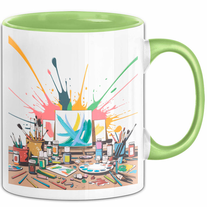 Kunststudent Tasse Geschenk Lustige Geschenkidee Spruch Für Kreative Seelen Grün Trendation