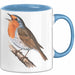 Rotkehlchen Vogel Beobachtet Singvögel Tasse Geschenk Lustige Geschenkidee Spruch Blau Trendation
