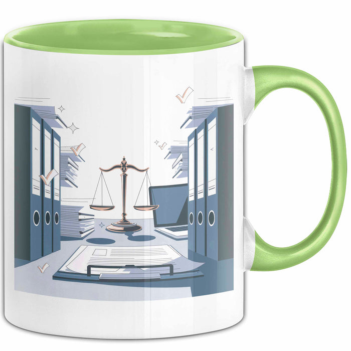 Rechtsanwalts Assistent Tasse Geschenk Lustige Geschenkidee Spruch Für Kanzlei Profis Grün Trendation