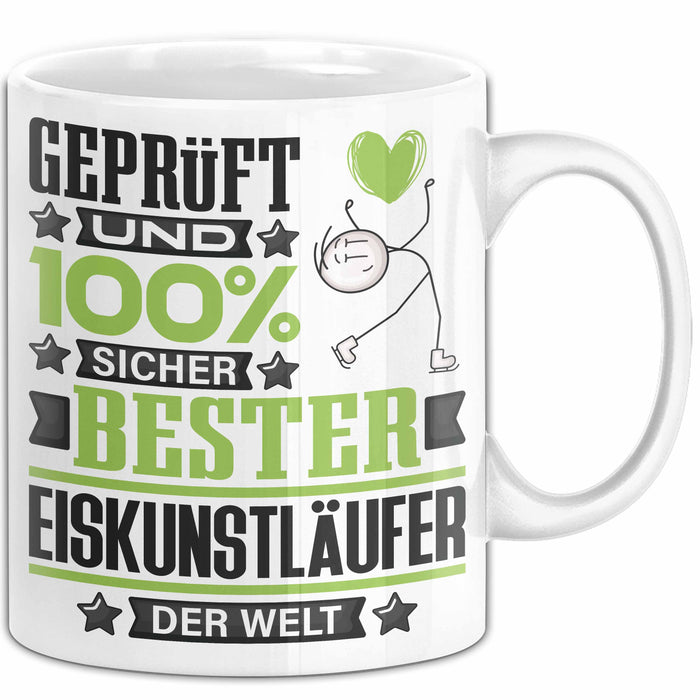 Eiskunstläufer Geschenk Lustiger Spruch für Eiskunstläufer Geschenkidee Bester Eiskunstläufer Der Welt Weiß Trendation