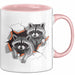 Waschbär Tierliebhaber Tasse Geschenk Lustige Geschenkidee Spruch Rosa Trendation