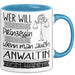 Anwältin Tasse Geschenk Spruch Wer Will Schon Prinzessin Sein Wenn Man Auch Anwältin Sein Kann Blau Trendation