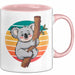 Retro Koala Tierliebhaber Tasse Geschenk Lustige Geschenkidee Spruch Rosa Trendation