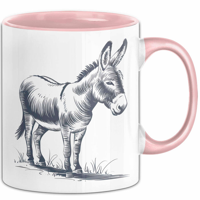Eselbauer Esel Tier Tasse Geschenk Lustige Geschenkidee Spruch Rosa Trendation