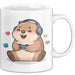 Capybara Videospieler Tasse Geschenk Lustige Geschenkidee Weiß Trendation