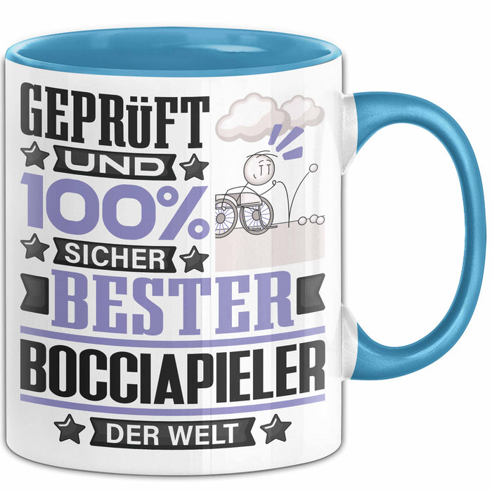 Bocciapieler Geschenk Lustiger Spruch für Bocciapieler Geschenkidee Bester Bocciapieler Der Welt Blau Trendation
