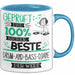 Beste Drum-and-Bass-DJane Der Welt Tasse Geschenk für Eine Drum-and-Bass-DJane Geprüft Und Sicher Geschenkidee Geburtstag Weihnachten Blau Trendation