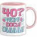 40er Geburtstag Geschenk Männer Frauen 40 Nein Doch Ohhhh Lustiger Spruch Geschenkidee Kaffee-Becher Rosa Trendation