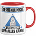 Serienjunkie Tasse Geschenk für Serienjunkie Der Mann Der Alles Kann Geschenkidee zum Geburtstag Rot Trendation