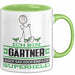Gärtner Geschenk Tasse Ich Bin Gärtner Aber Sag Doch Einfach Superheld Lustige Geschenkdiee für Gärtner Kaffee-Becher Grün Trendation