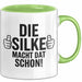 Silke Tasse Geschenk Die Silke Macht Dat Schon Geschenkidee Becher mit Name Grün Trendation