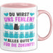 Büroarbeit Kollege Tasse Geschenk Lustige Geschenkidee Spruch Du Wirst Uns Fehlen Alles Gute Für Die Zukunft Rosa Trendation