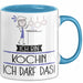 Geschenk für Köchin Tasse Lustige Geschenkidee Geburtstag Ich Bin Köchin Ich Darf Das Blau Trendation