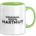 Hartmut Tasse Original 100% Hartmut Geschenk Grün Trendation