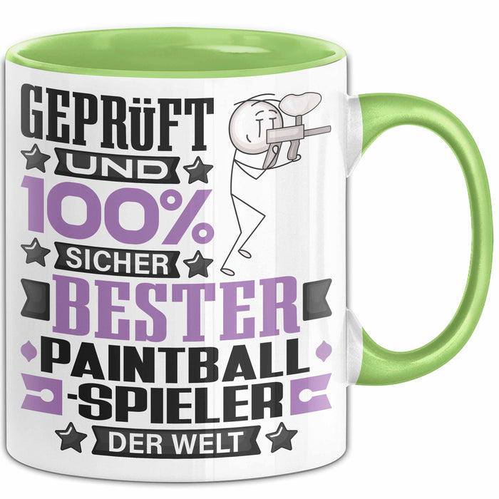 Paintballspieler Geschenk Lustiger Spruch für Paintballspieler Geschenkidee Bester Paintballspieler Der Welt Grün Trendation