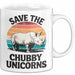 Nashorn Tasse Geschenk Lustige Geschenkidee Spruch Rettet Die Moppeligen Einhörner Weiß Trendation