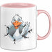Gans Tier Gänse Bauer Tasse Becher Geschenk Lustige Geschenkidee Spruch Rosa Trendation