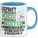 Hundebedarfsverkäufer Geschenk Lustiger Spruch für Hundebedarfsverkäufer Geschenkidee Bester Hundebedarfsverkäufer Der Welt Blau Trendation